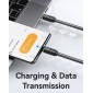 USAMS καλώδιο USB-C US-SJ734, 60W, 480Mbps, 1m, μαύρο