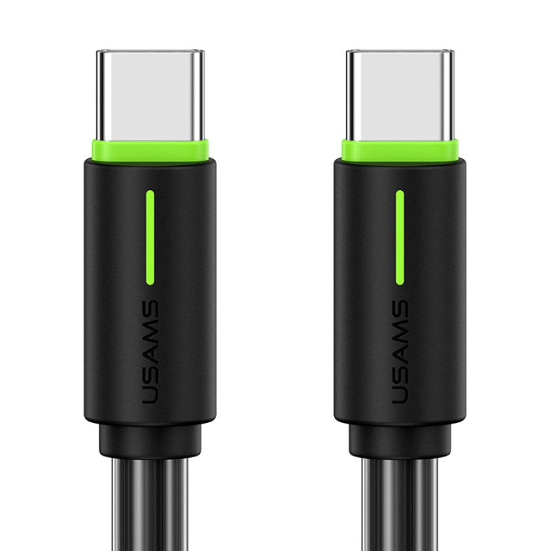 USAMS καλώδιο USB-C US-SJ734, 60W, 480Mbps, 1m, μαύρο