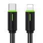 USAMS καλώδιο Lightning σε USB-C US-SJ735, 30W, 480Mbps, 1m, μαύρο