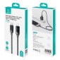 USAMS καλώδιο Lightning σε USB-C SJ741, 30W, 480Mbps, 1.2m, μαύρο