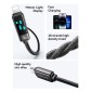 USAMS καλώδιο Lightning σε USB-C SJ743, 30W, 480Mbps, 1.2m, μαύρο