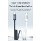 USAMS καλώδιο USB-C SJ756, 60W, 480Mbps, 1.2m, μαύρο/λευκό