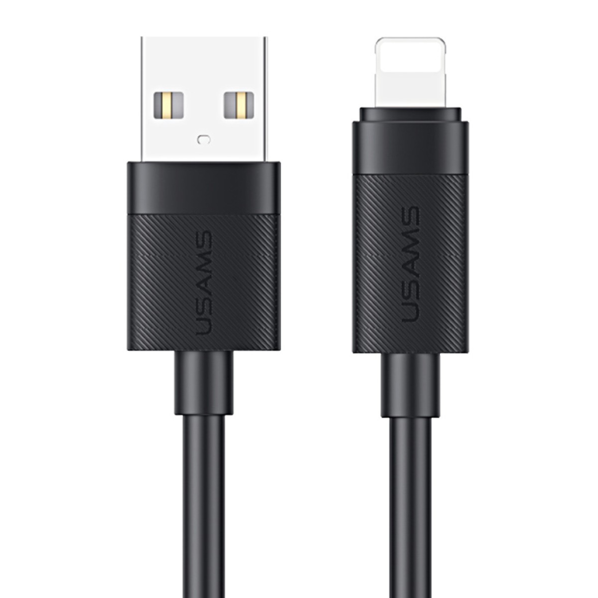 USAMS καλώδιο Lightning σε USB SJ778, 2.4A, 480Mbps, 1m, μαύρο