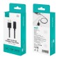 USAMS καλώδιο Lightning σε USB SJ778, 2.4A, 480Mbps, 1m, μαύρο