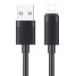USAMS καλώδιο Lightning σε USB SJ778, 2.4A, 480Mbps, 1m, μαύρο
