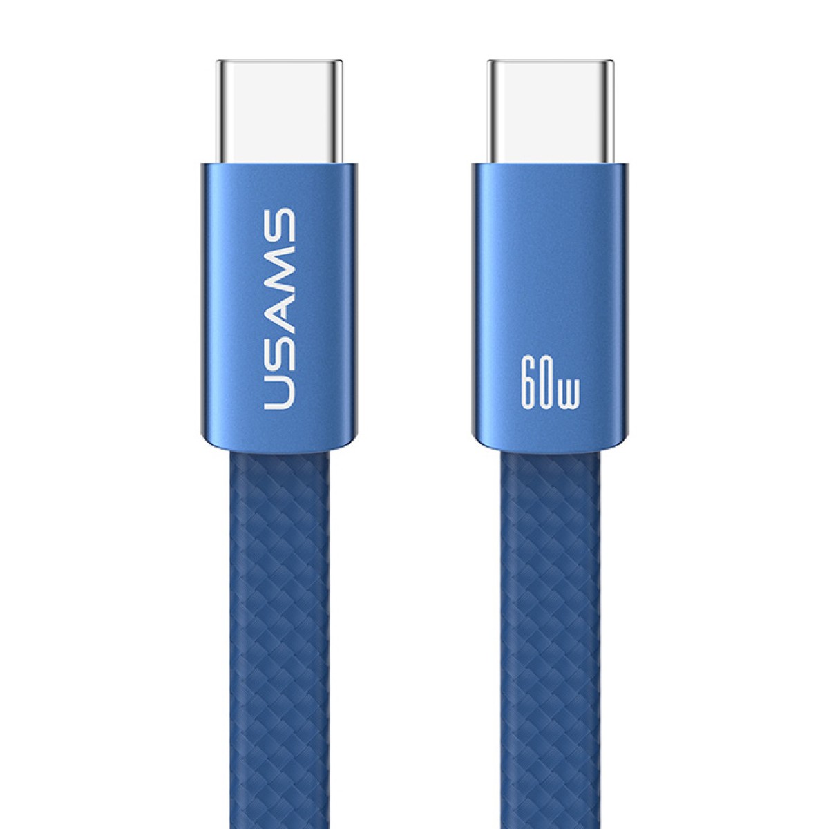 USAMS καλώδιο USB-C SJ783, 60W, 480Mbps, flat, 1.2m, μπλε