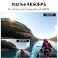 SJCAM action camera SJ8 Pro, οθόνη αφής, 12MP/4K, WiFi, αδιάβροχη θήκη, μαύρη