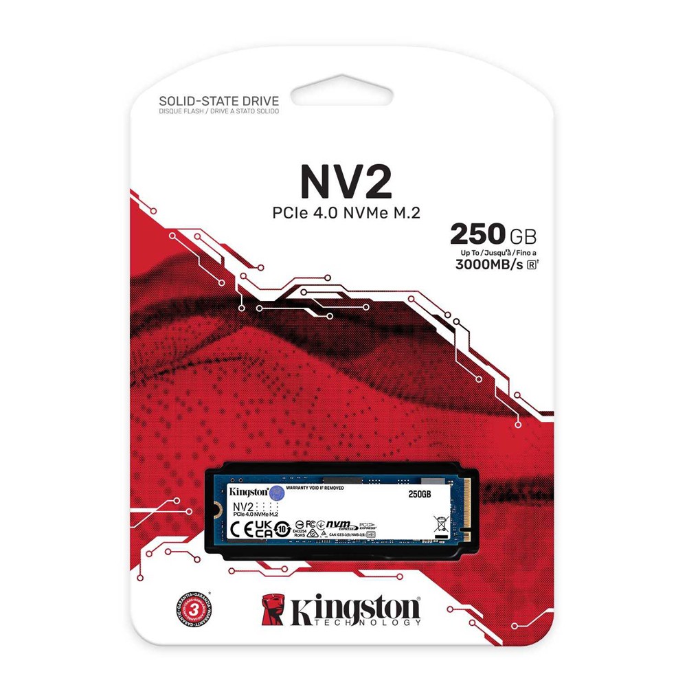 KINGSTON SSD NV2 M.2 PCIE, 250GB, 3.000/1.300MBps