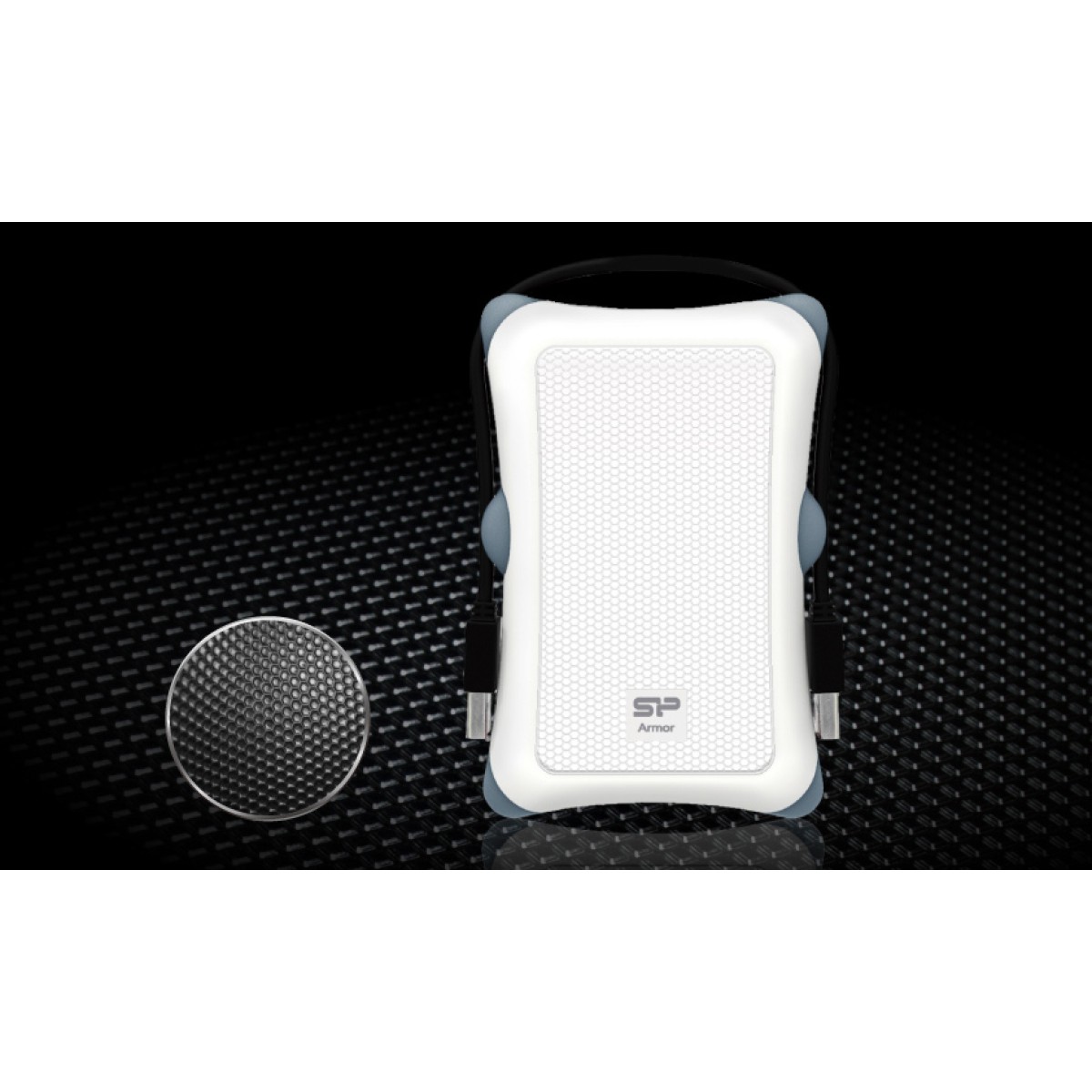 SILICON POWER εξωτερικός HDD Armor A30, 1TB, USB 3.1, λευκός