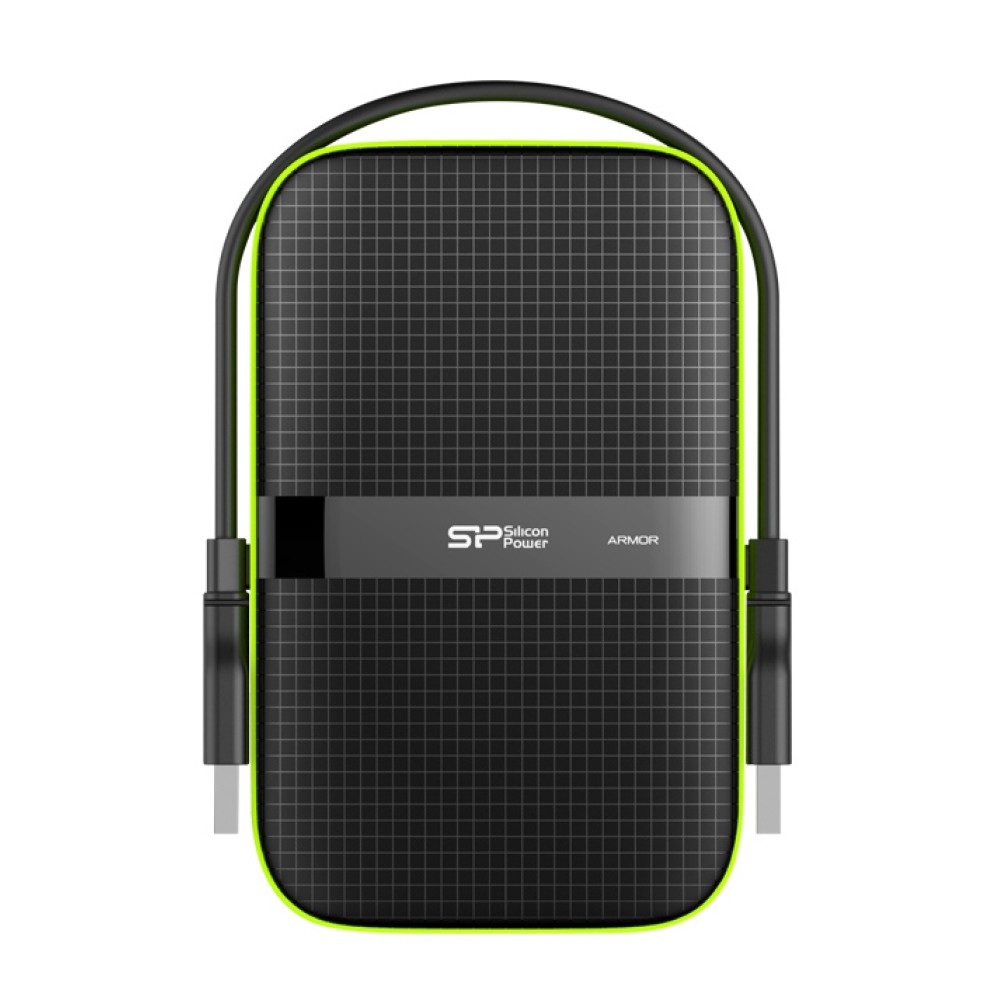 SILICON POWER εξωτερικός HDD Armor A60, 1TB, USB 3.2, πράσινος