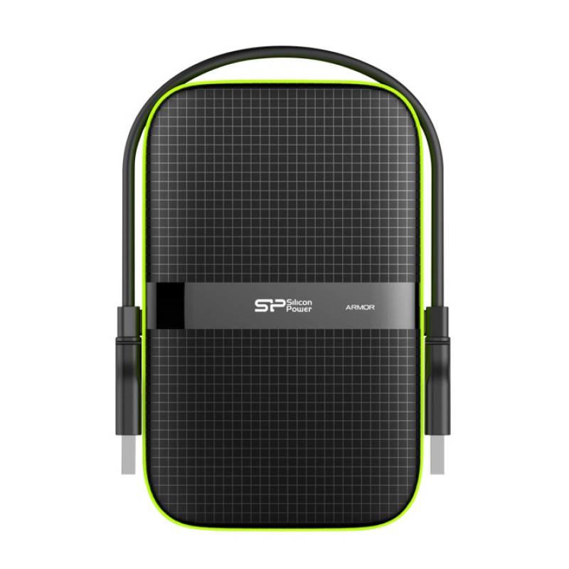 SILICON POWER εξωτερικός HDD Armor A60, 1TB, USB 3.2, πράσινος