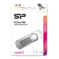 SILICON POWER USB Flash Drive Firma F80, 16GB, USB 2.0, ασημί