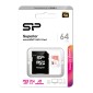 SILICON POWER κάρτα μνήμης microSDXC Superior, 64GB, C10 UHS-I U3 A1 V30