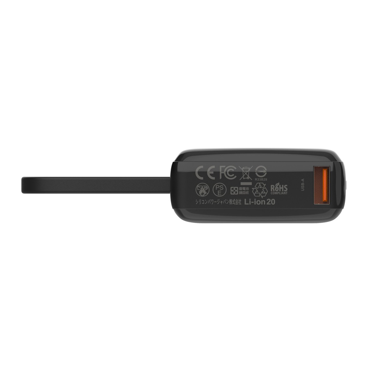 SILICON POWER power bank CP10 με καλώδιο USB-C, 2x θύρες εξόδου, 10000mAh, 20W, μαύρο