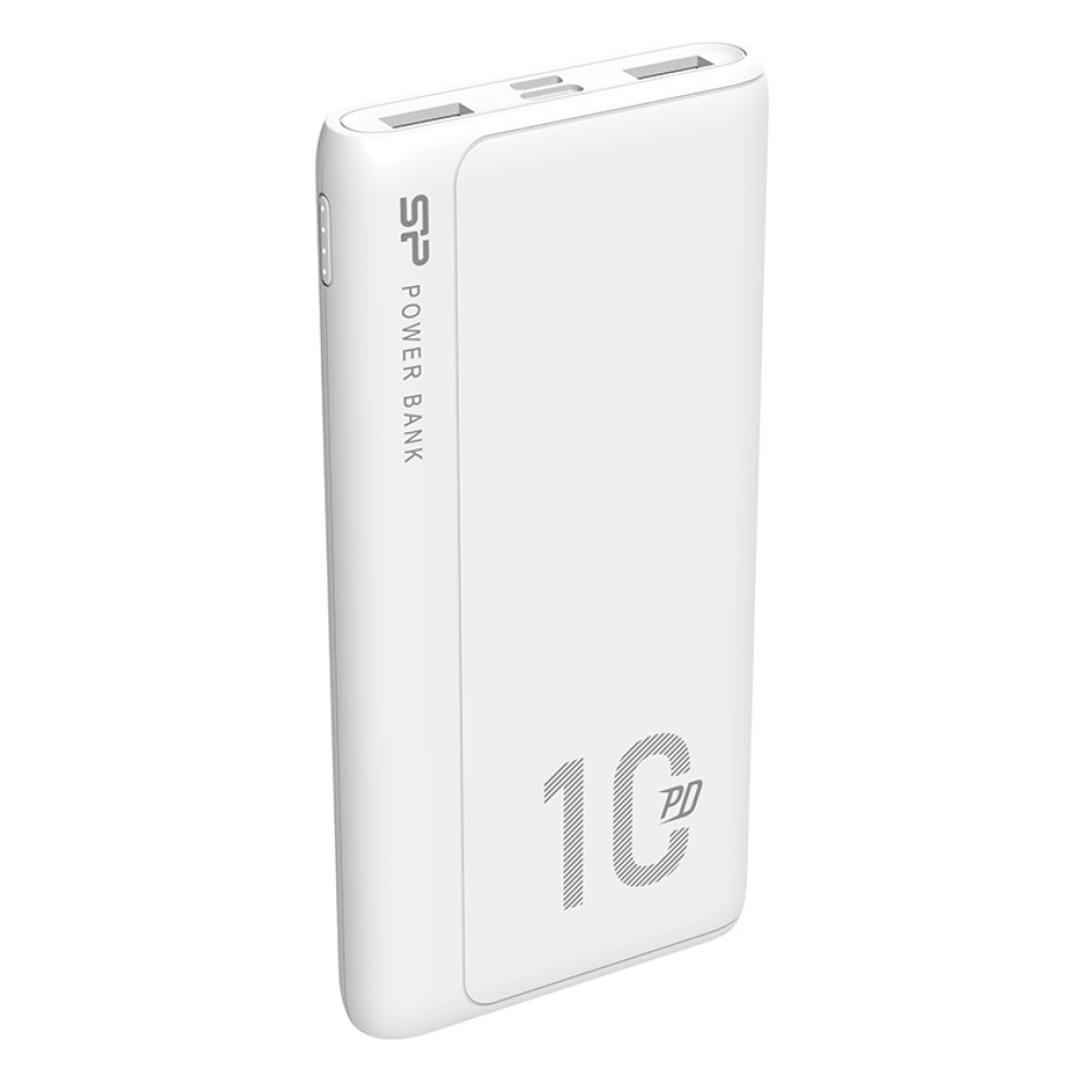 SILICON POWER power bank QP15, 10000mAh, 2x USB & USB Type-C, 3A, λευκό