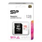 SILICON POWER κάρτα μνήμης microSDXC Superior, 128GB, C10 UHS-I U3 A1 V30