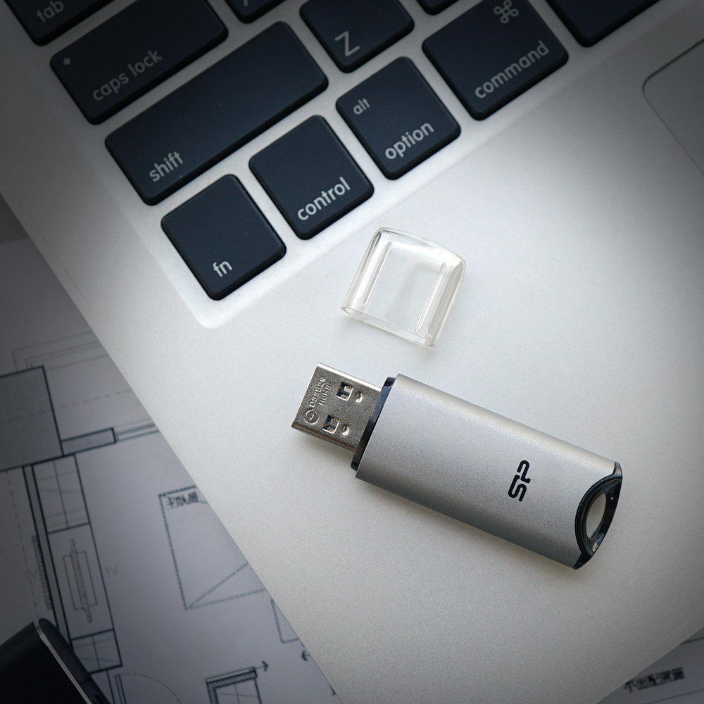 SILICON POWER USB Flash Drive Marvel M02, 256GB, USB 3.2, γκρι