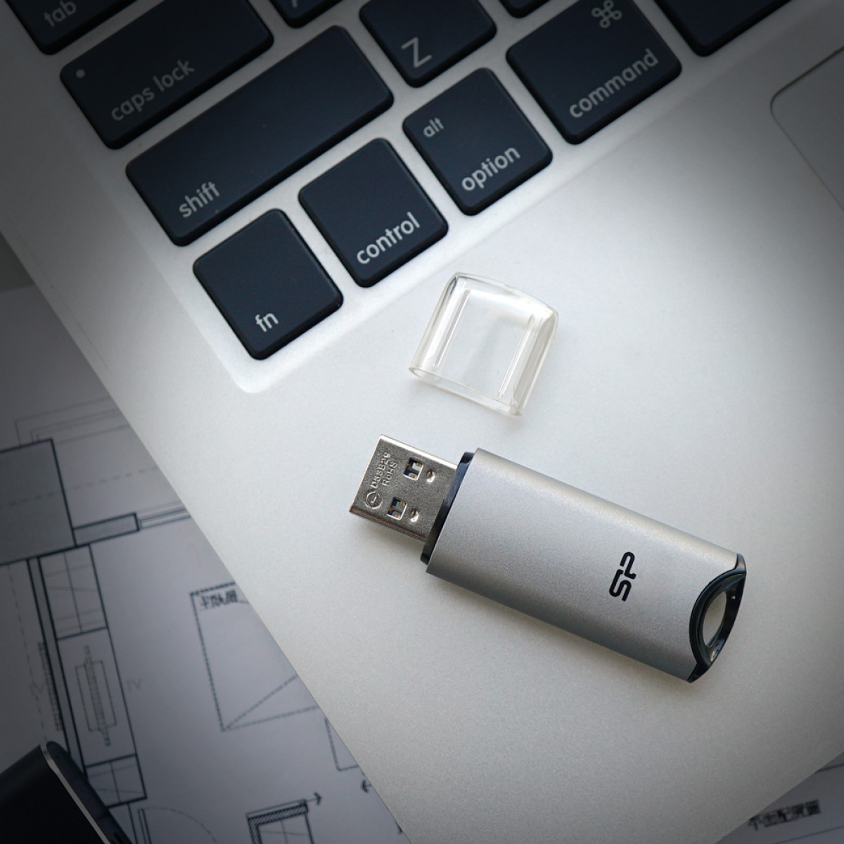 SILICON POWER USB Flash Drive Marvel M02, 256GB, USB 3.2, γκρι