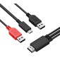 XP-PEN HDMI σε USB-C & 2x USB SPE40 για ταμπλέτα σχεδίασης, 1.5m, μαύρο