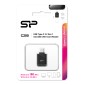 SILICON POWER card reader C200 για micro SD, USB-C, USB 3.2, 180/165MBps, μαύρο