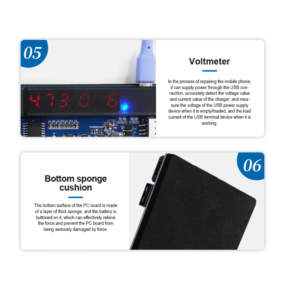 SUNSHINE tester μπαταριών SS-915 για Apple & Android smartphone, V8.0