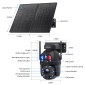 SECTEC smart ηλιακή κάμερα ST-598-6M-4G-20W-EU, 3MP dual lens, 20x zoom, 4G, SD, PTZ