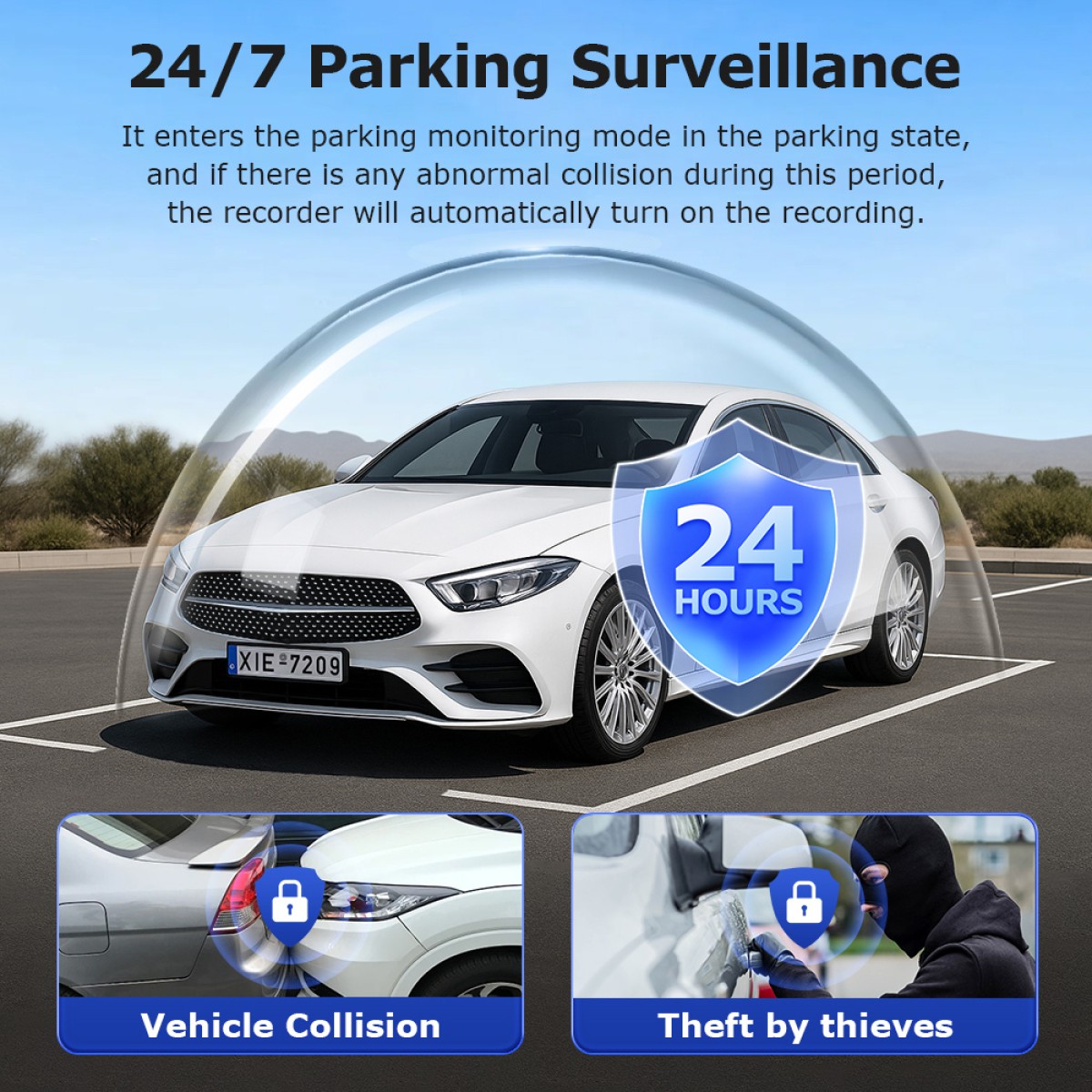 SECTEC smart κάμερα αυτοκινήτου ST-CC09-GPS-EU, μπροστινή/καμπίνας, 1080p, 4G, GPS