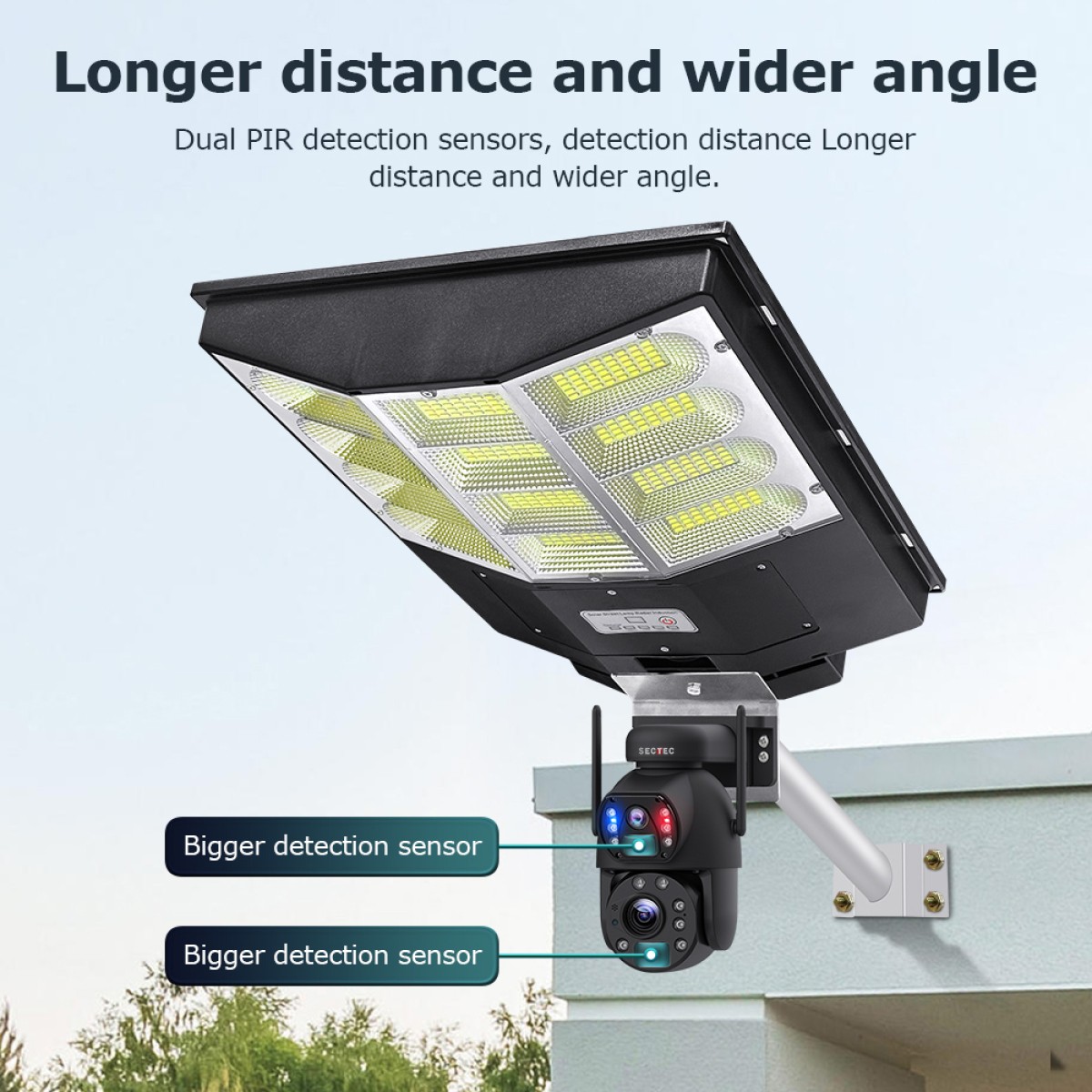 SECTEC smart ηλιακή κάμερα ST-LC598-EU με προβολέα, dual lens, 3MP, 4G, SD, PTZ, IP66