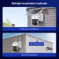 SECTEC smart ηλιακή κάμερα ST-S518M-3M με προβολείς, 3MP, Wi-Fi, PTZ