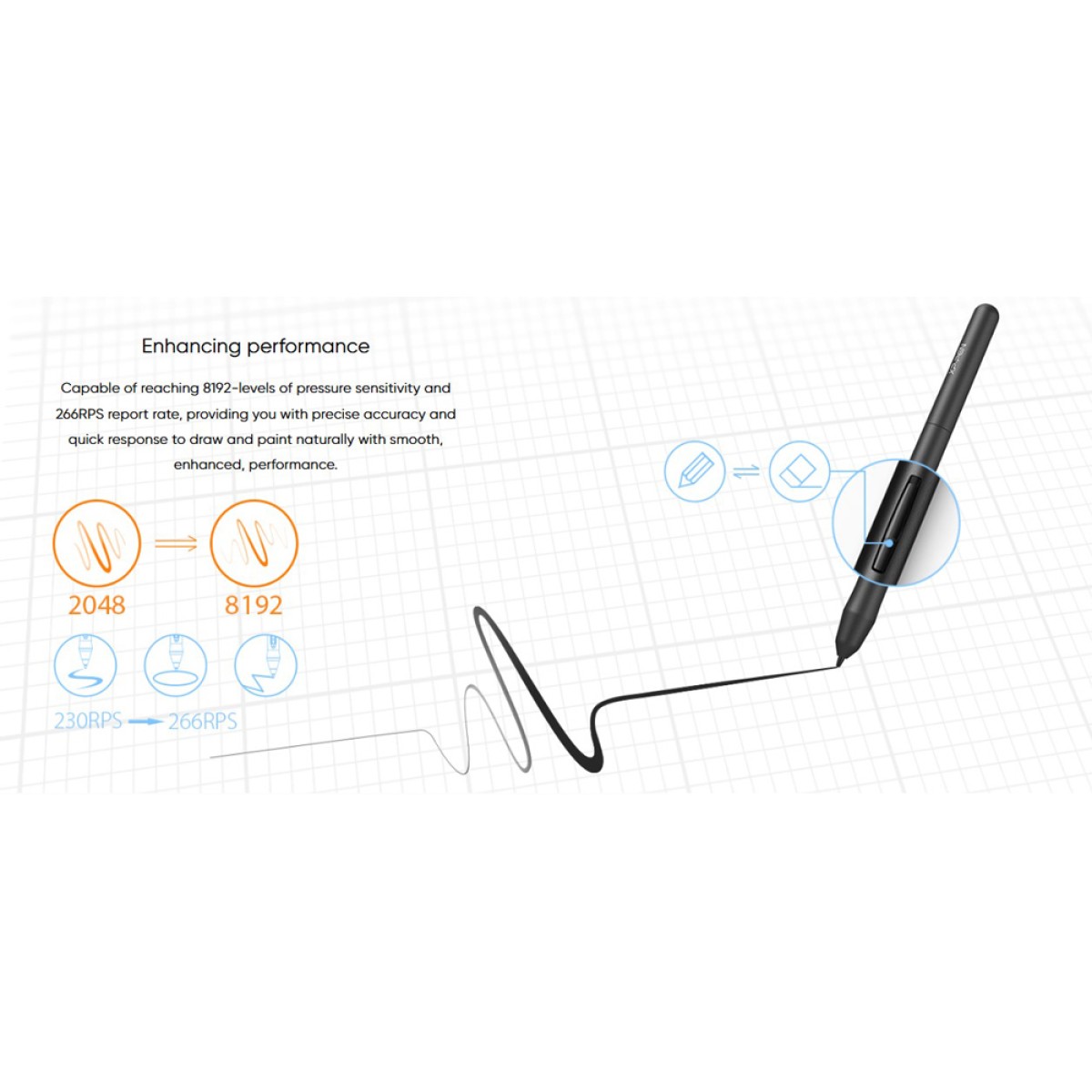 XP-PEN ταμπλέτα σχεδίασης με γραφίδα Star 03 V2, 228.8x152.6mm, μαύρο