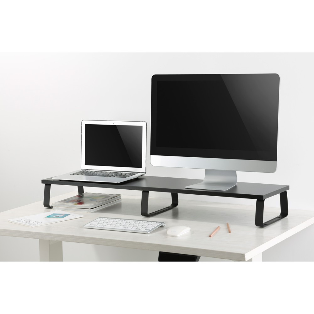 BRATECK επιτραπέζια βάση για 2x οθόνες/laptop STB-112, 13-32", έως 20kg, μαύρη