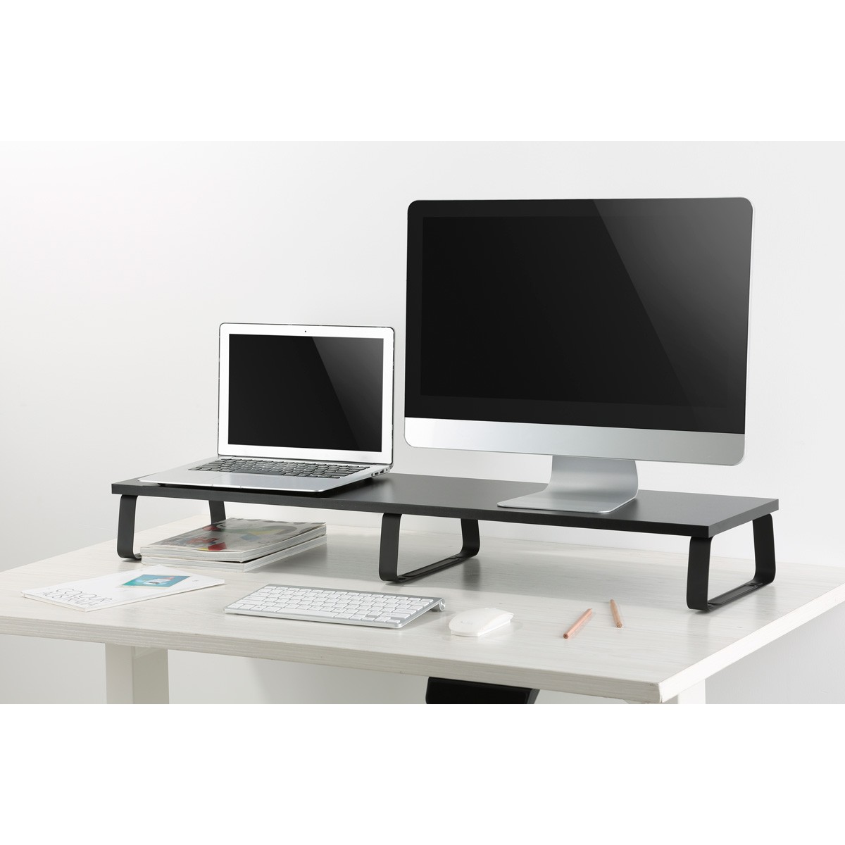 BRATECK επιτραπέζια βάση για 2x οθόνες/laptop STB-112, 13-32", έως 20kg, μαύρη