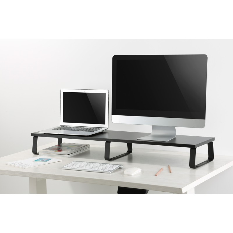 BRATECK επιτραπέζια βάση για 2x οθόνες/laptop STB-112, 13-32", έως 20kg, μαύρη