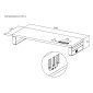 BRATECK επιτραπέζια βάση για οθόνη/laptop STB-118 με 3x USB θύρες, 17-32", έως 20kg, μαύρη