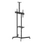BRATECK βάση τηλεόρασης δαπέδου T1042T, 37-70", έως 45kg, με ράφια & ροδάκια