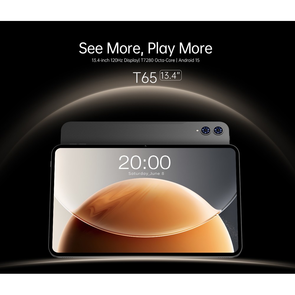 TECLAST tablet T65, 13.4", 6/128GB, 4G, Android 15, 8000mAh, γκρι