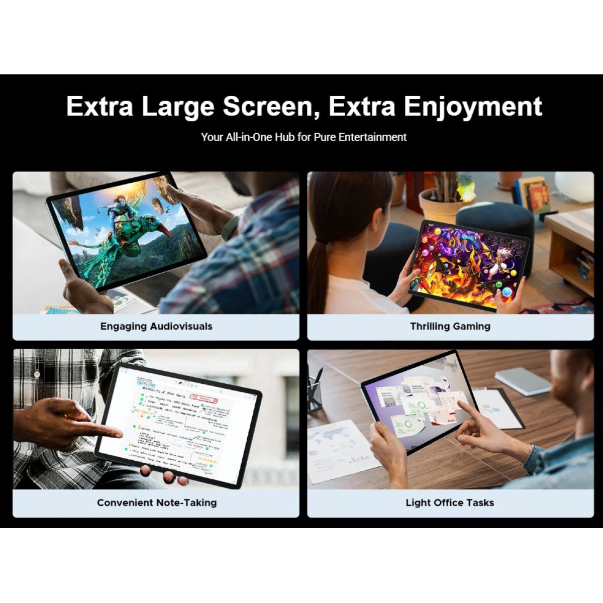 DOOGEE tablet Tab E3 Max, 14", 8/256GB, 4G, Android 16, 13500mAh, γκρι