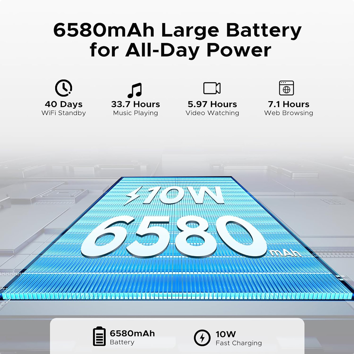 DOOGEE tablet Tab A9, 10.1", 3/64GB, Android 15, 6580mAh, μαύρο