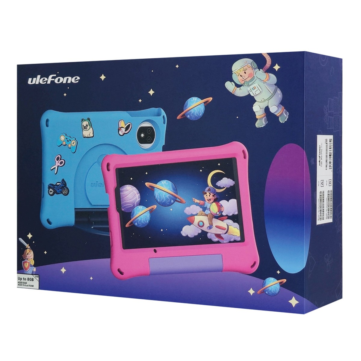 ULEFONE tablet Tab A9 Pro Kids, 8.68", 4/128GB, 4G, Android 15, 5040mAh, μπλε