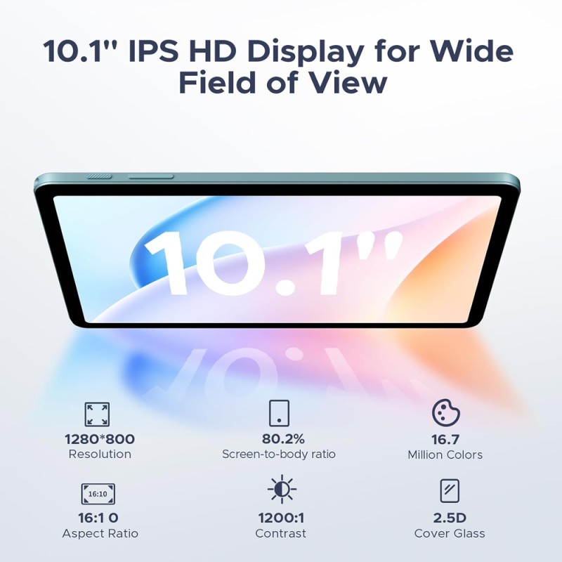 DOOGEE tablet Tab A9 Pro με πληκτρολόγιο/ποντίκι/στυλό αφής/θήκη, 10.1", 4/128GB, Android 15, 6580mAh, μπλε