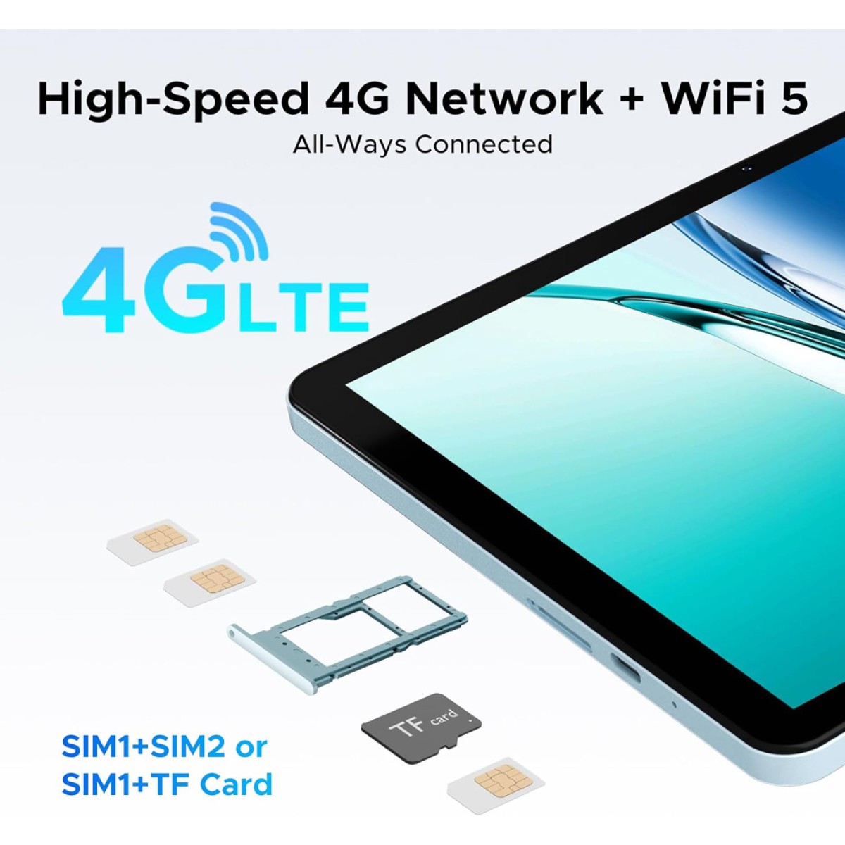 DOOGEE tablet Tab G5, 10.1", 3/128GB, 4G, Android 16, 7500mAh, μαύρο