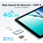 DOOGEE tablet Tab G5, 10.1", 3/128GB, 4G, Android 16, 7500mAh, μαύρο