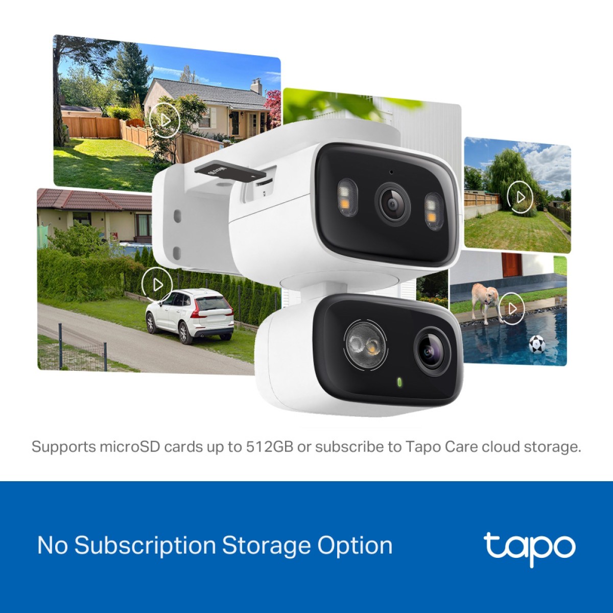 TP-LINK smart κάμερα Tapo C246D, dual lens, 2K/3MP, WiFi, PTZ, IP65, V1.0