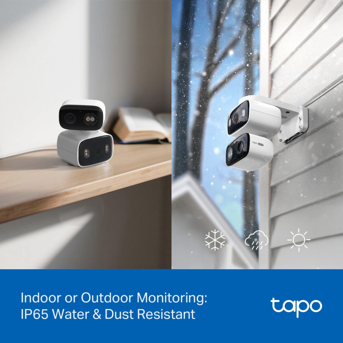 TP-LINK smart κάμερα Tapo C246D, dual lens, 2K/3MP, WiFi, PTZ, IP65, V1.0