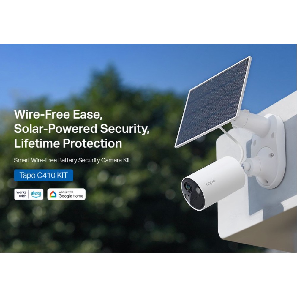 TP-LINK smart ηλιακή κάμερα Tapo C410 KIT, 2K/3MP, WiFi, IP65, V2.0
