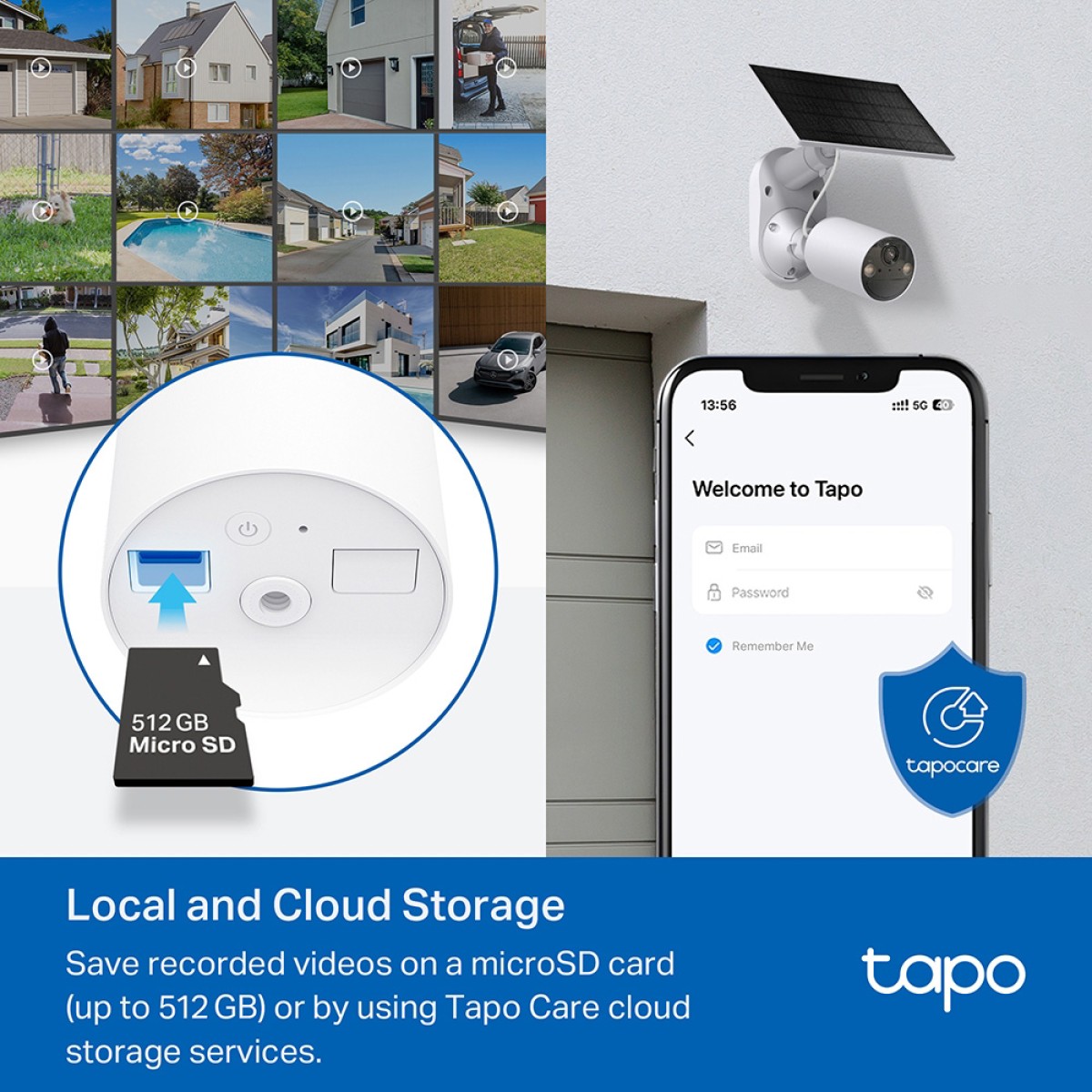 TP-LINK smart ηλιακή κάμερα Tapo C410 KIT, 2K/3MP, WiFi, IP65, V2.0