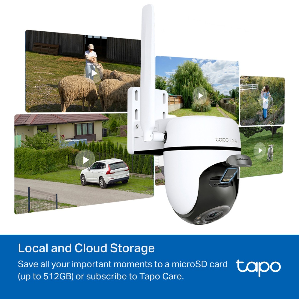 TP-LINK smart κάμερα Tapo C501GW, 1080p, 4G, PTZ, IP66, V2.0