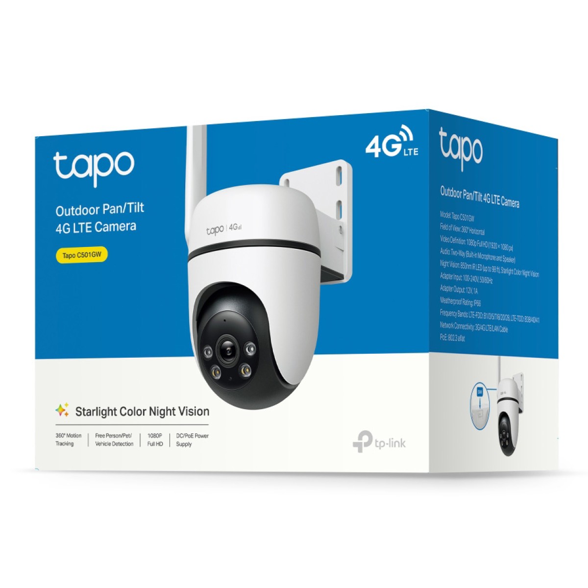 TP-LINK smart κάμερα Tapo C501GW, 1080p, 4G, PTZ, IP66, V2.0