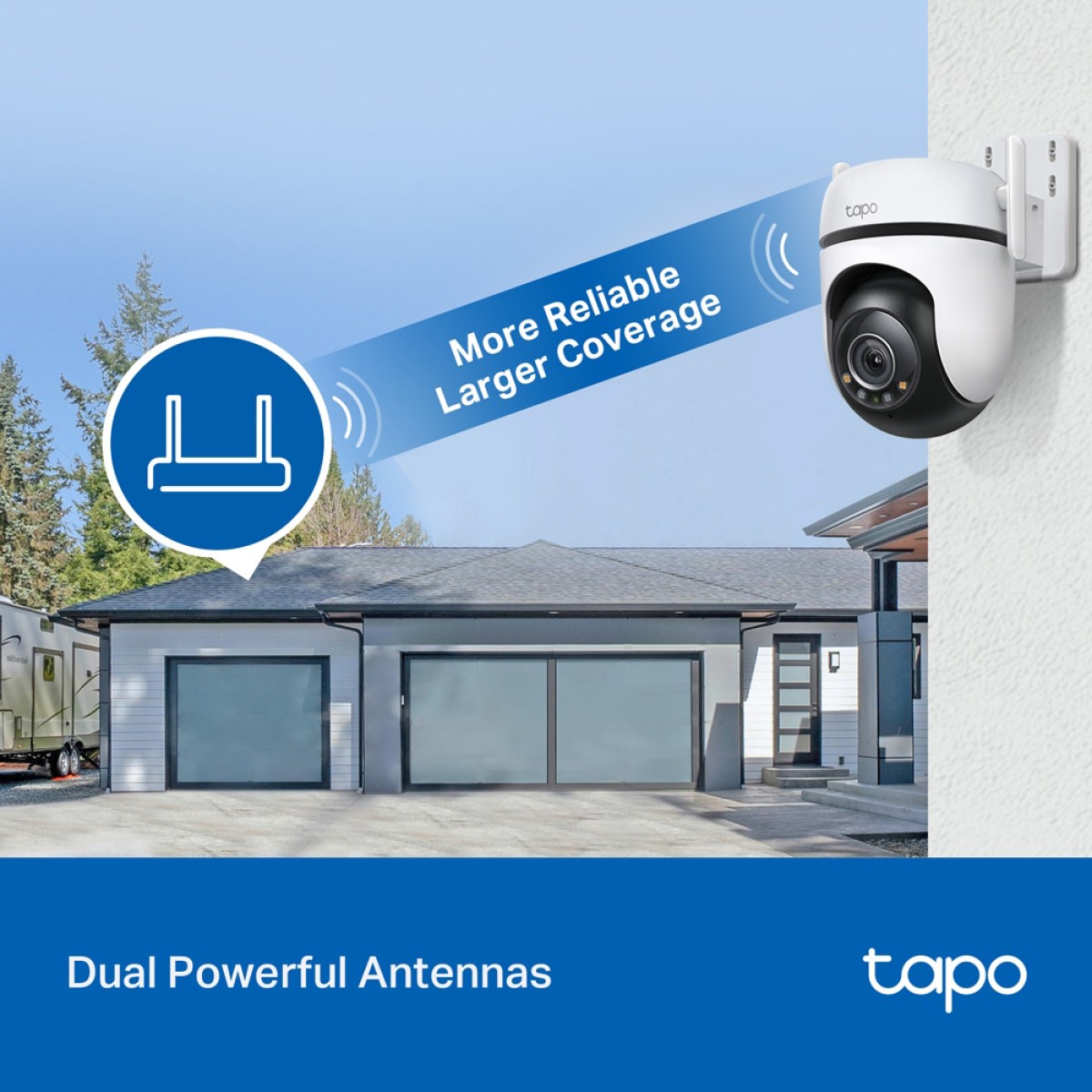 TP-LINK smart κάμερα Tapo C520WS, 2K, WiFi, PTZ, IP66, V2.0