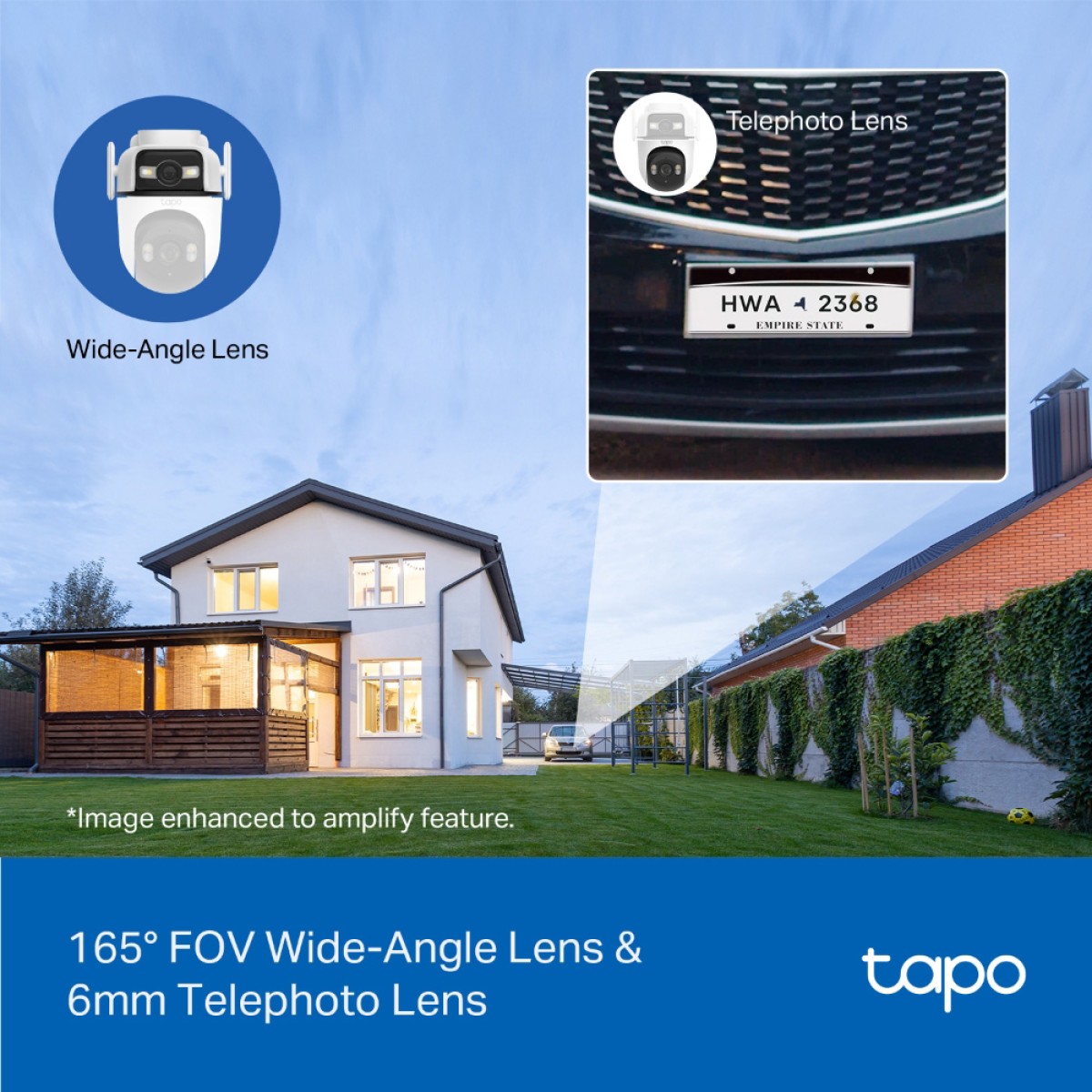 TP-LINK smart κάμερα Tapo C545D, dual lens, 2K/3MP, WiFi, PTZ, IP66, V1.0